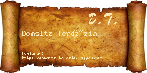 Domsitz Terézia névjegykártya