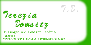terezia domsitz business card